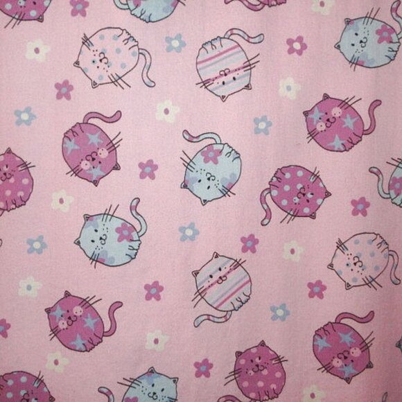 Classic Elements Fat Cats Pajamas Size M Top & Pants 2 Piece Round Chubby Kitty - Picture 1 of 11